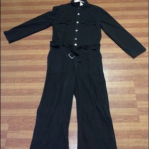 H&M black denim jumpsuit